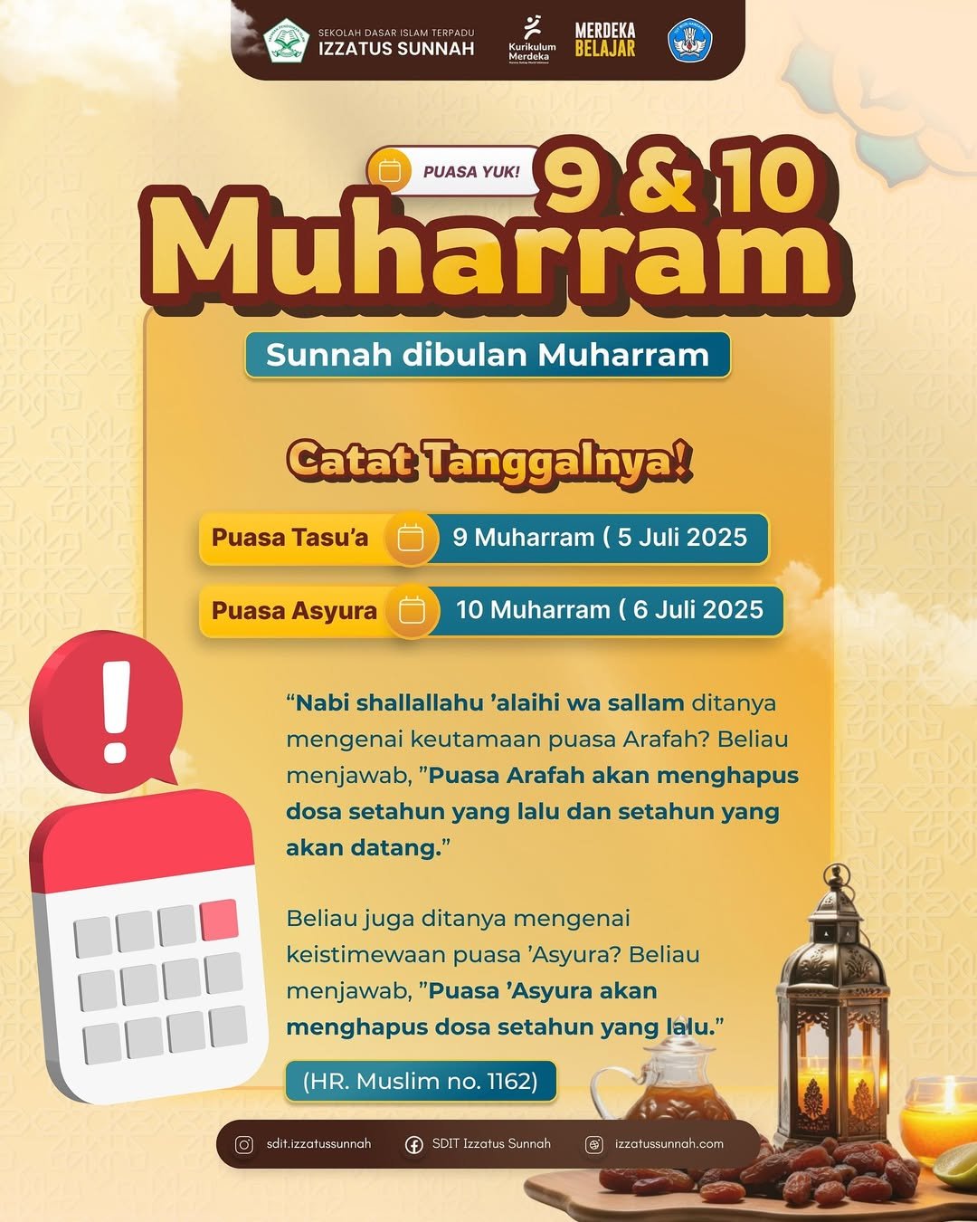 Jangan Sampai Terlewatkan, Puasa 9 & 10 Muharram