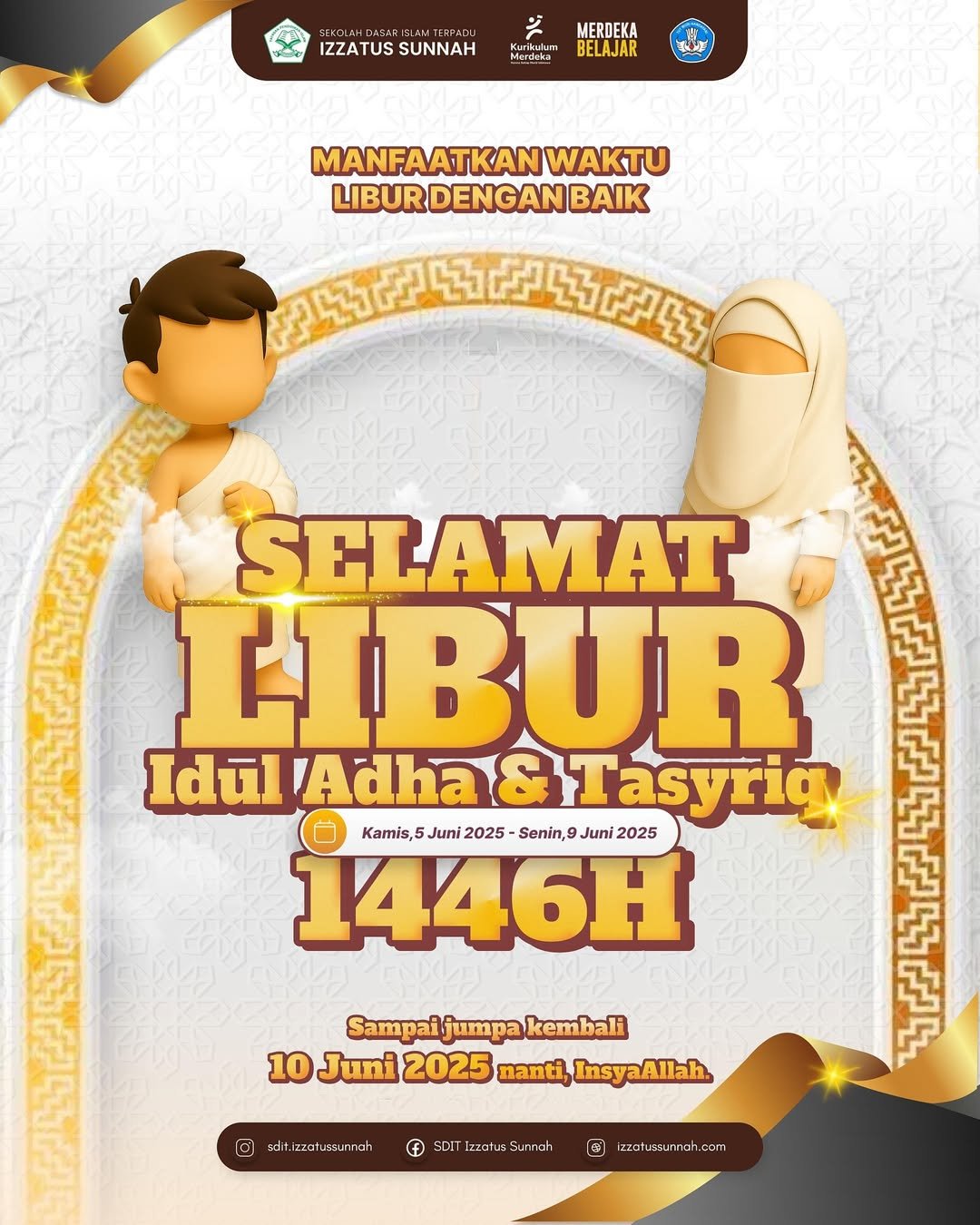 Libur Arafah, Idul Adha & Tasyriq 1446H