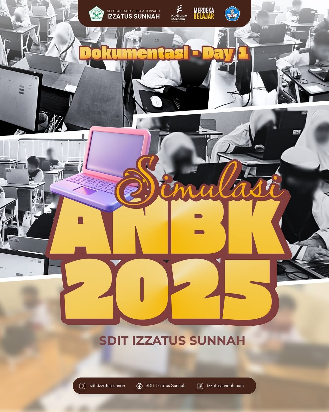 Hari ke 1 Pelaksanaan Simulasi ANBK 2025 Kelas 5 SDIT Izzatus Sunnah 4