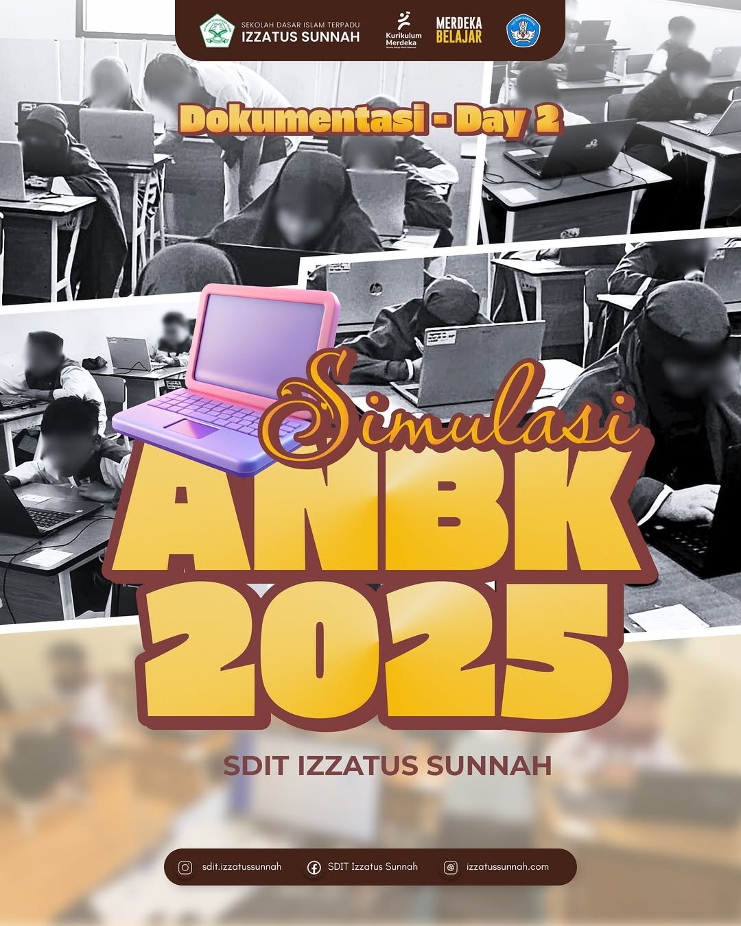 Hari ke 2 Pelaksanaan Simulasi ANBK 2025 Kelas 5 SDIT Izzatus Sunnah 4