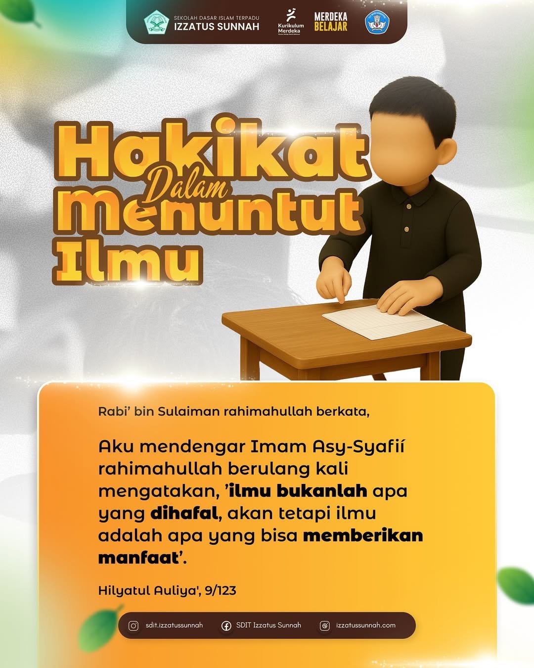 SDIT Hakikat Dalam Menuntut Ilmu